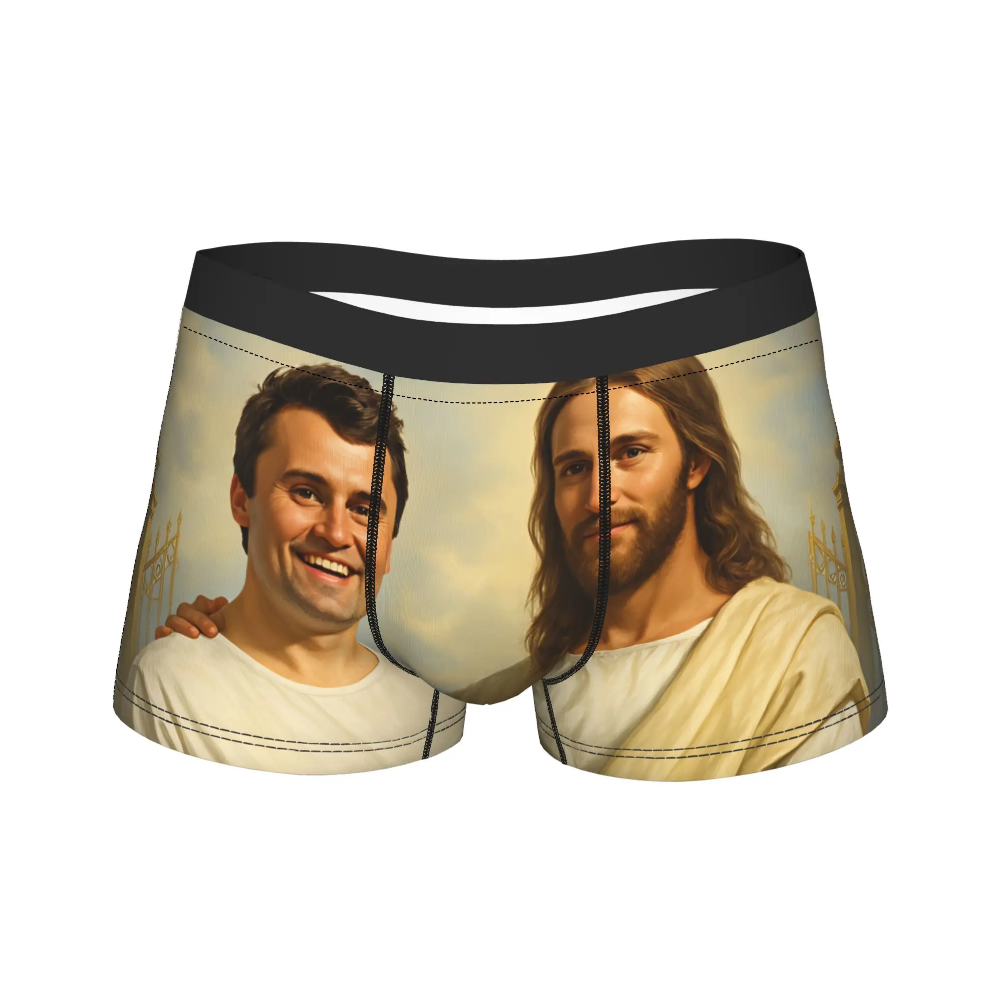 

Charlie Kirk blessed with all blessings Boxershorts Pouch Underwear Pattern Boxer Brief Soft Trend Men's Underpants Plus Size