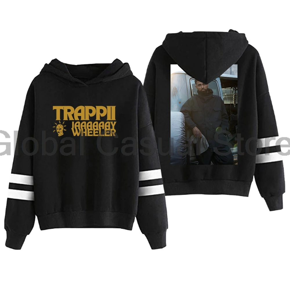 Jay Wheeler TRAPPii Album Merch Hoodie 2024 Tour Pocketless Parallel Bars Sleeve Streetwear Women Men Hooded Sweatshirt