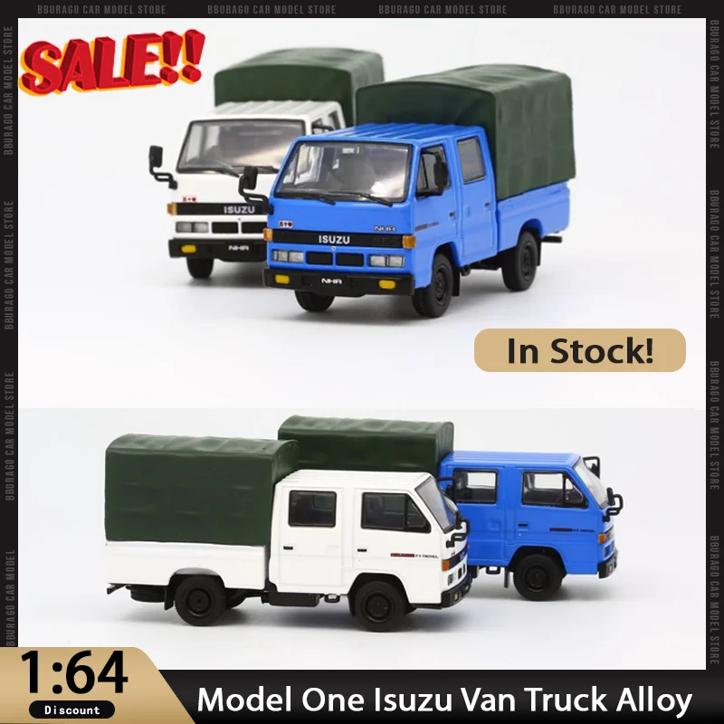 

New In Stock Model One 1:64 Isuzu Van Truck Alloy Miniature Diecast Isuzu Truck Ornaments Custom Toys Kids Gift