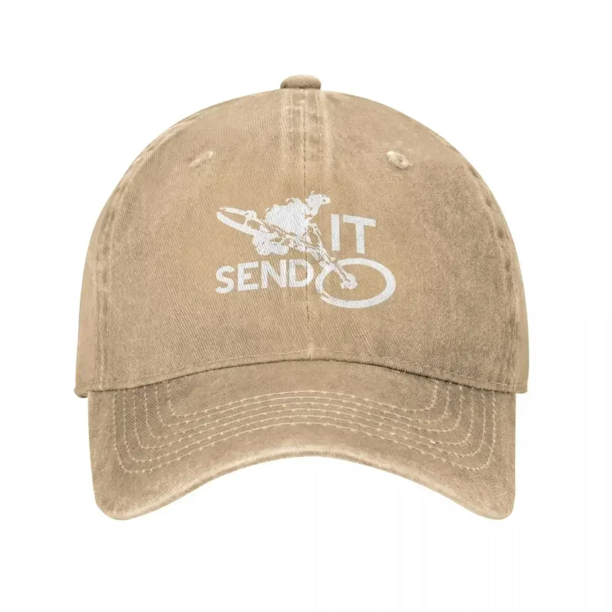 Send It Downhill Mountain Biking (white) Baseball Cap Designer Hat Golf Hat Woman Men's