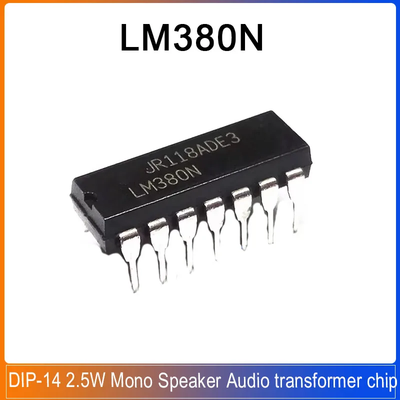 

1-20PCS LM380N DIP-14 LM380 2.5W Mono Speaker Audio transformer chip