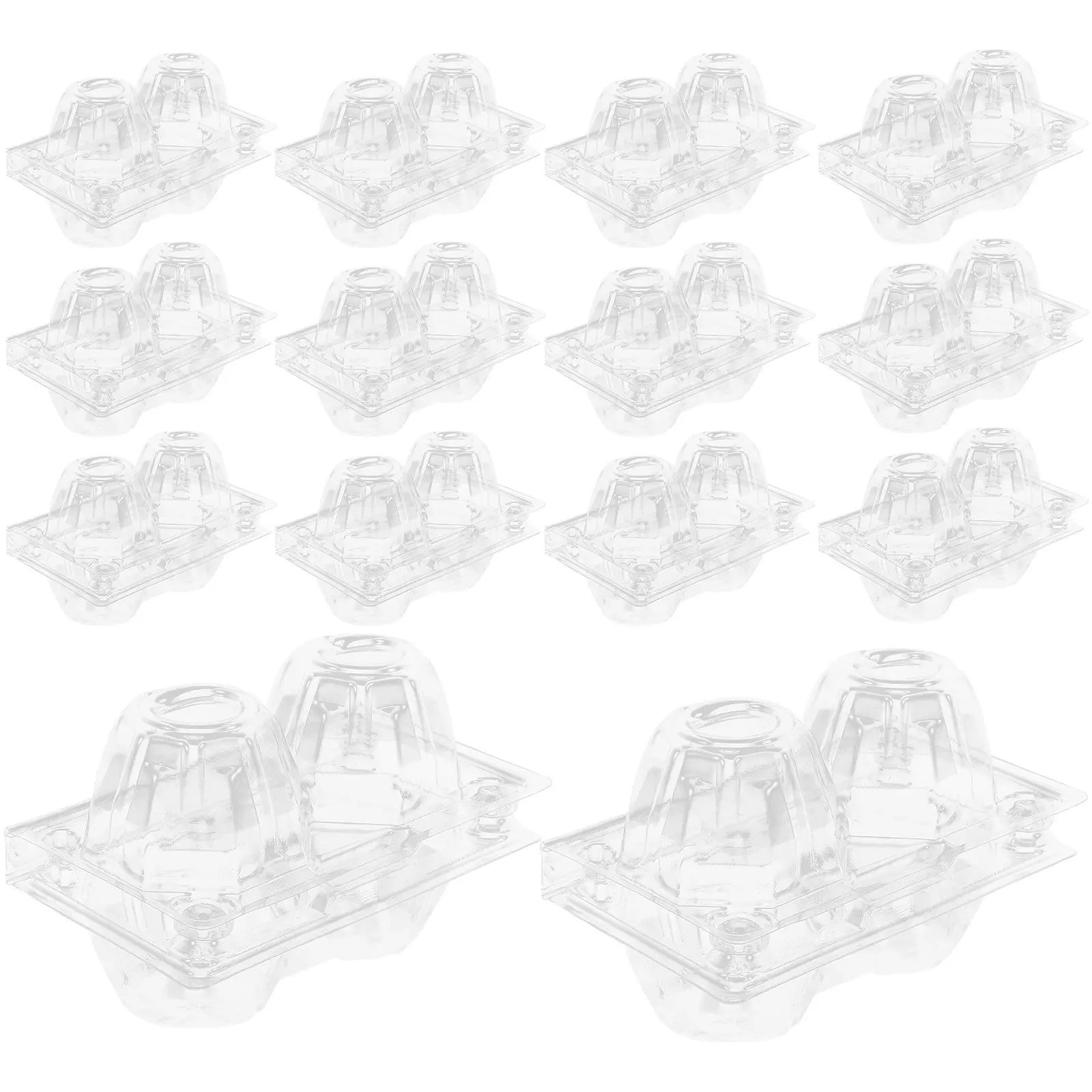 

50 шт. прозрачных пустых коробок для яиц, контейнеры для хранения куриных яиц