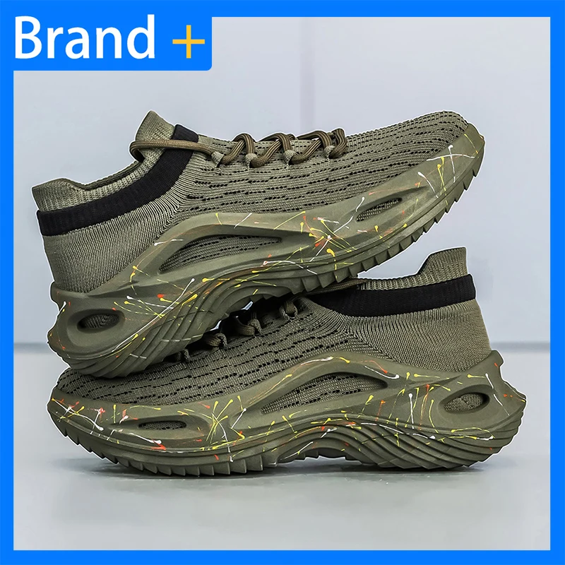 Men Sports Shoes New Breathable Soft Thick Sole Rebound Summer Outdoor Running Casual Shoes Lightweight Tennis Shoes for Men