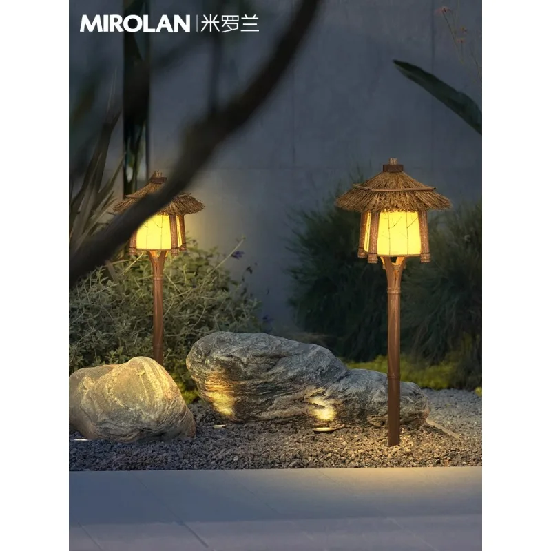 New Chinese style lawn light, outdoor garden decoration light, net red homestay light, waterproof outdoor light, courtyard light