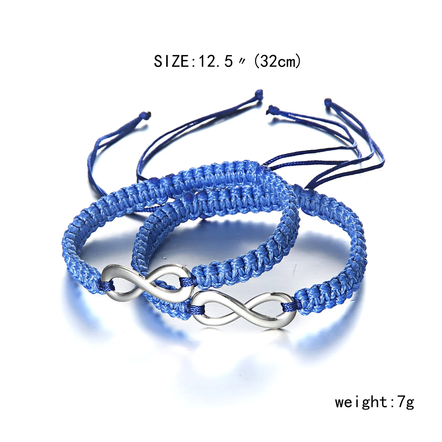2Pcs/Set Multicolor Number 8 Infinity Lucky Bracelet For Women Men Friendship Handmade Braided Rope Charm Couple Bracelet Gifts