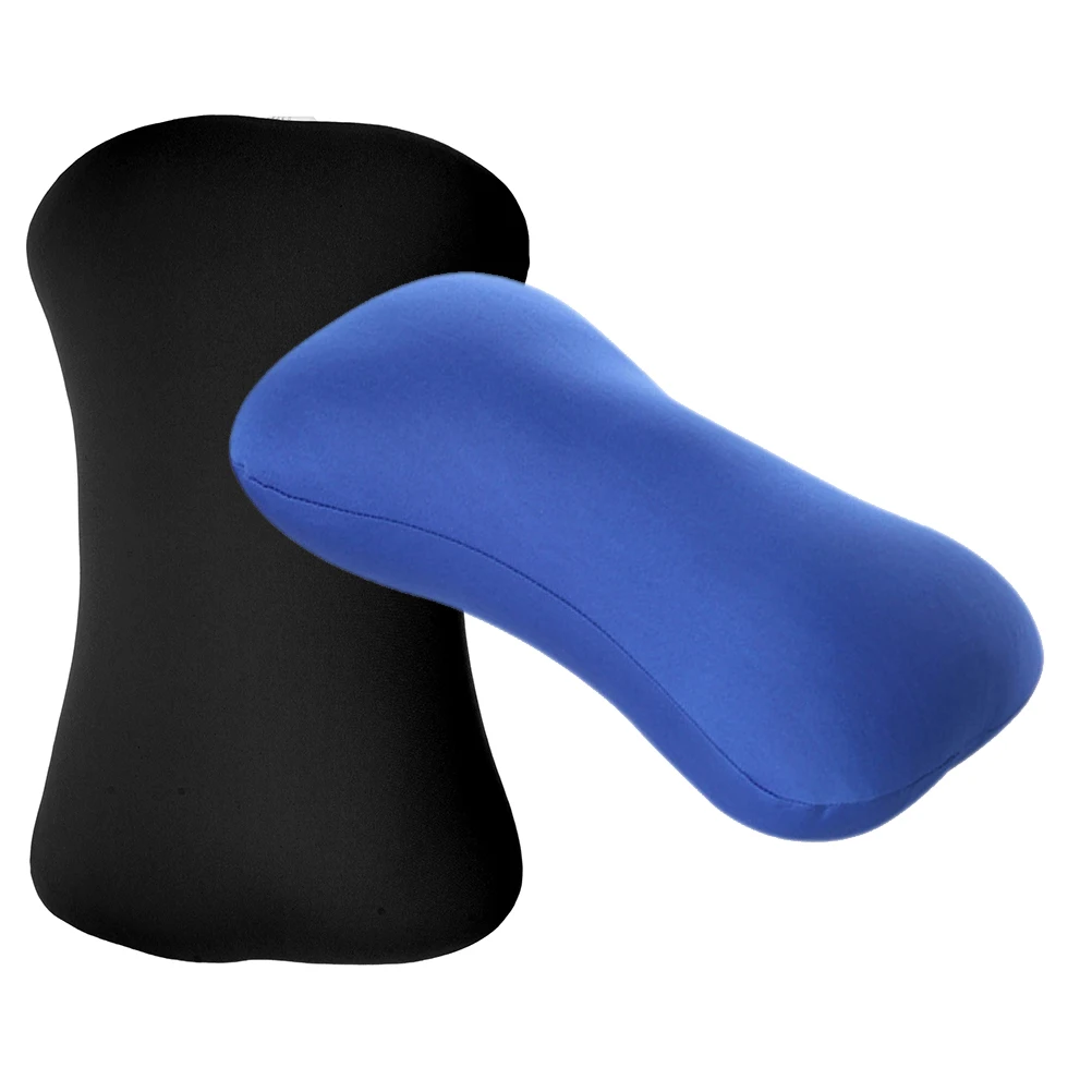 

2 Pcs Mini Portable Neck Pillow Black Car Sleep Cushion Foam Filled Reduce Pressure Lightweight Design