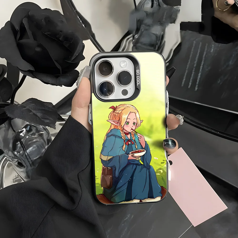 

D-Delicious In D-Dungeon Phone Case For iPhone 16 15 14 13 12 11 Pro Max Black Matte Laser Metallic Aurora Funda