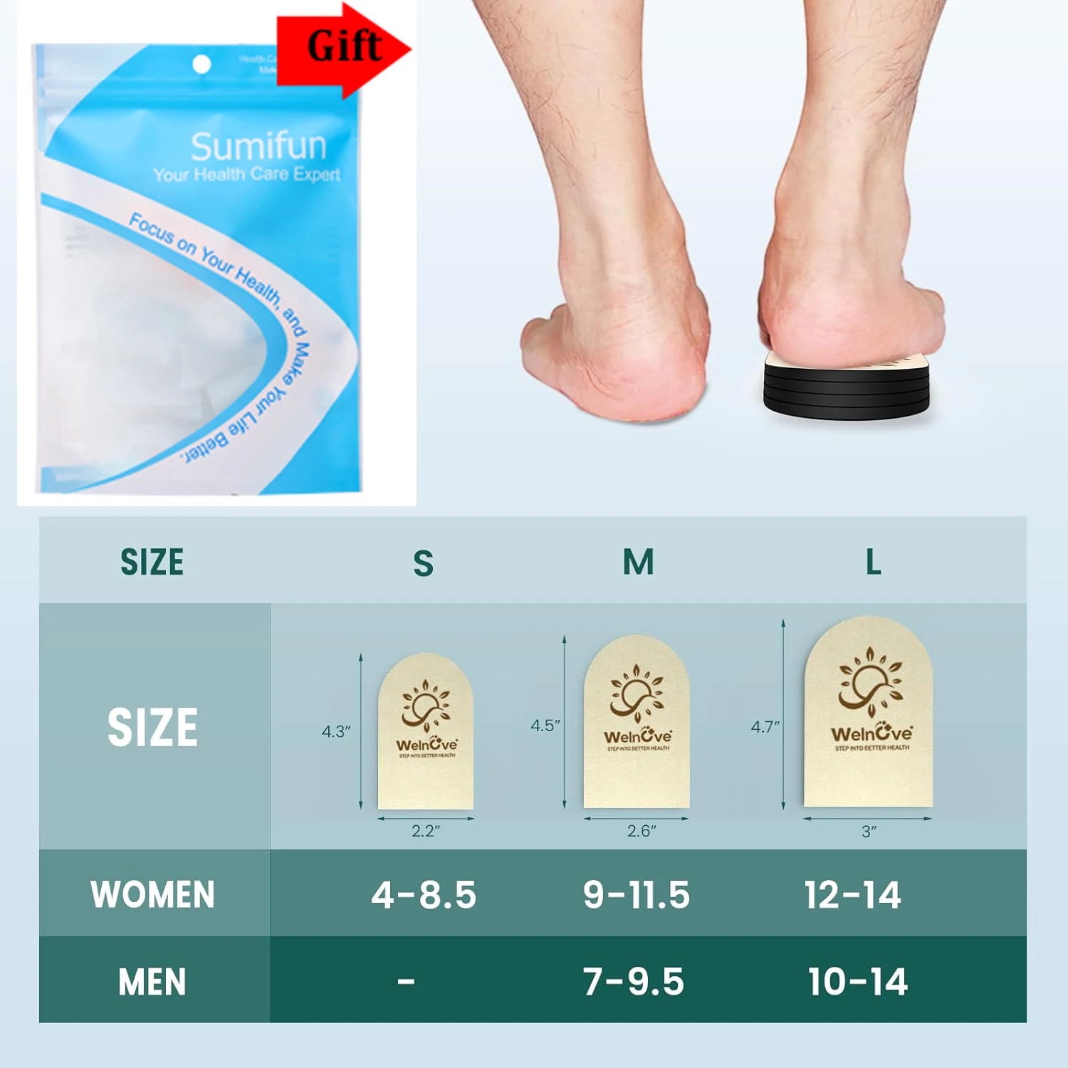 

1Pair 3Types Sumifun Shoe Lift Orthotic Insole Flat O/x Leg Correction Health Insoles Feet Arch Fasciitis Support Orthopedic