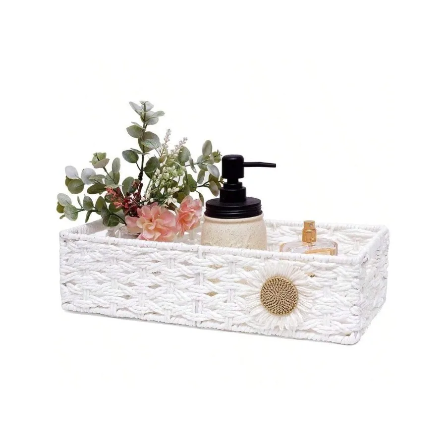 

Toilet Paper Basket For Tank Top Bathroom Decor Baskets For Organizing Bathroom Tray For Counter Storage Basket For Bathroom Or