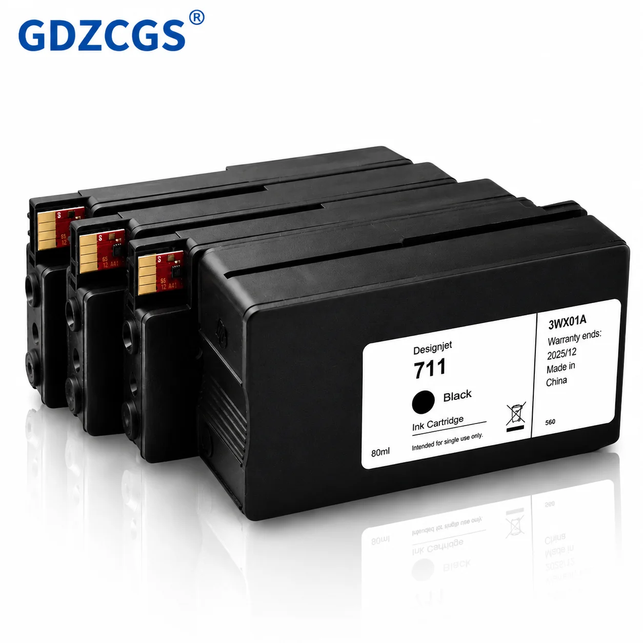 For HP711 for HP 711XL 711 Ink Cartridge For HP Designjet T120 T125 T130 T520 T525 T530 Printer CZ130A CZ131A CZ132A