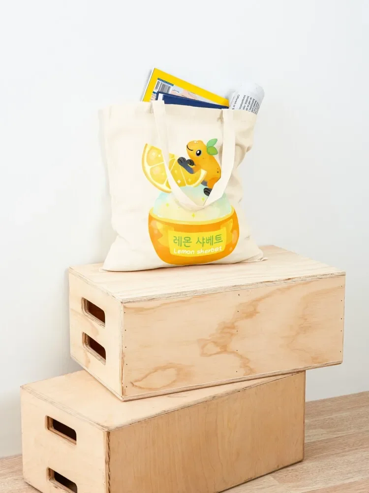 Golden Poison Lemon Sherbet 2 Tote Bag Tas Kain Tote Pribadi Wanita Tas Dapat Digunakan Kembali Tas Tote Custom