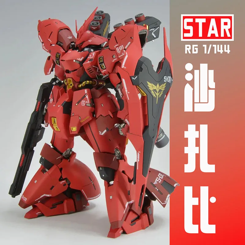 

STAR RG SAZABI 1/144 Gundam модель комплект для украшения дома детская коллекционная игрушка, рождественский подарок с водными наклейками