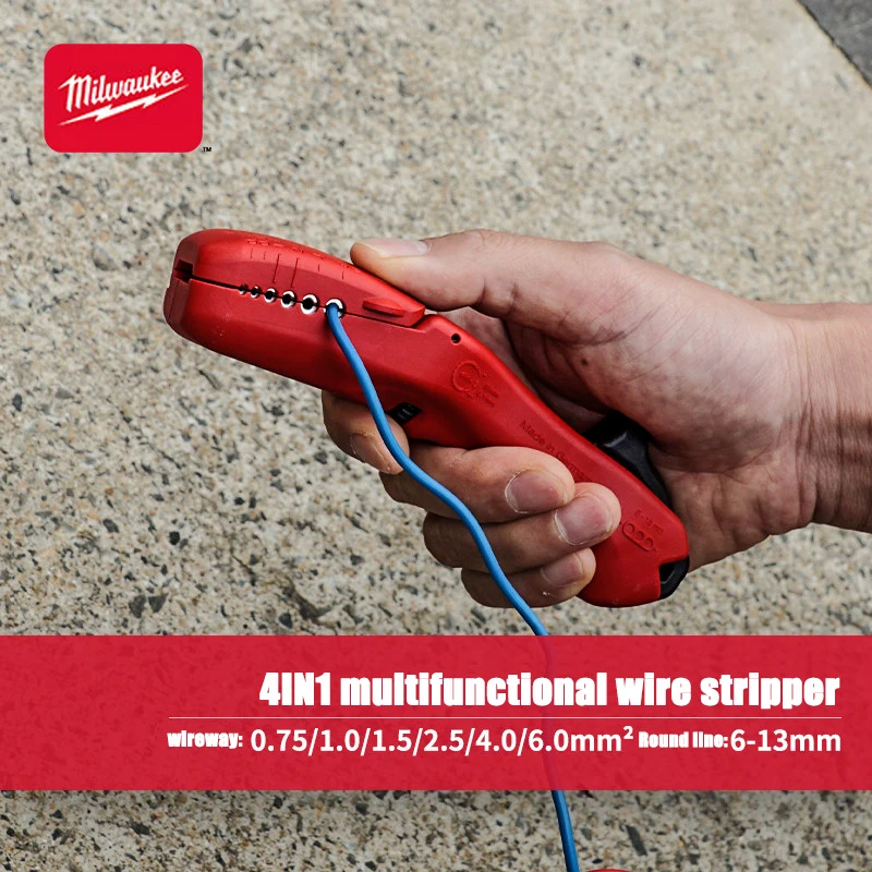 Milwaukee 4-in-1 Multi Purpose Stripper, Stripping God Electrical Tool Cable Stripping, Manual Tool Accessories 4932498270