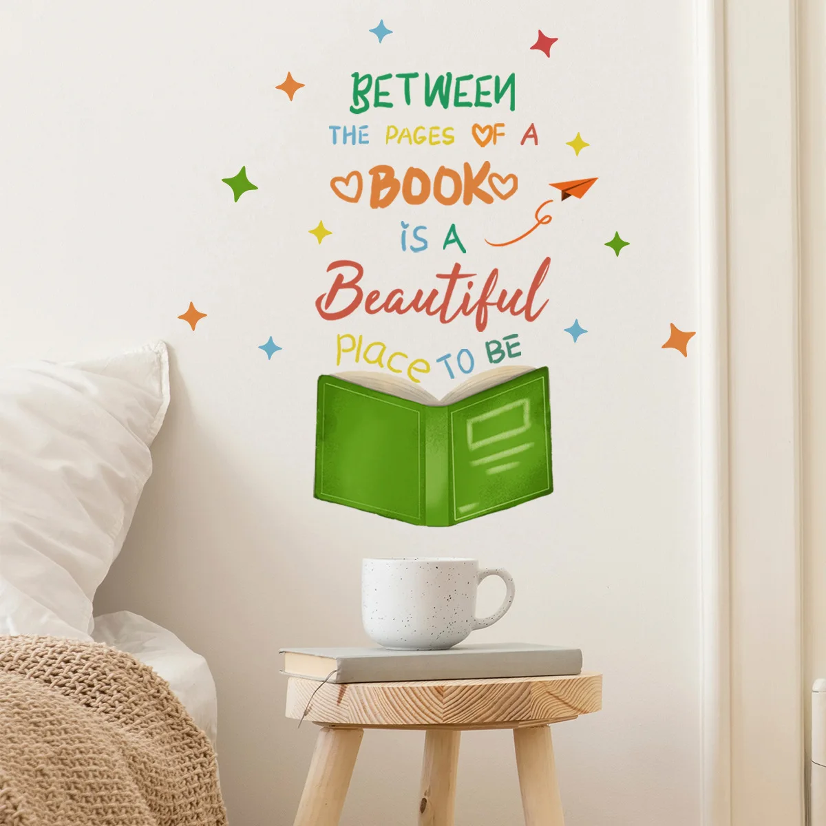 Never Stop Reading Wall Decals Library School Classroom Book Study Room Wall Sticker Vinyl Home Decor Readding Room Mural