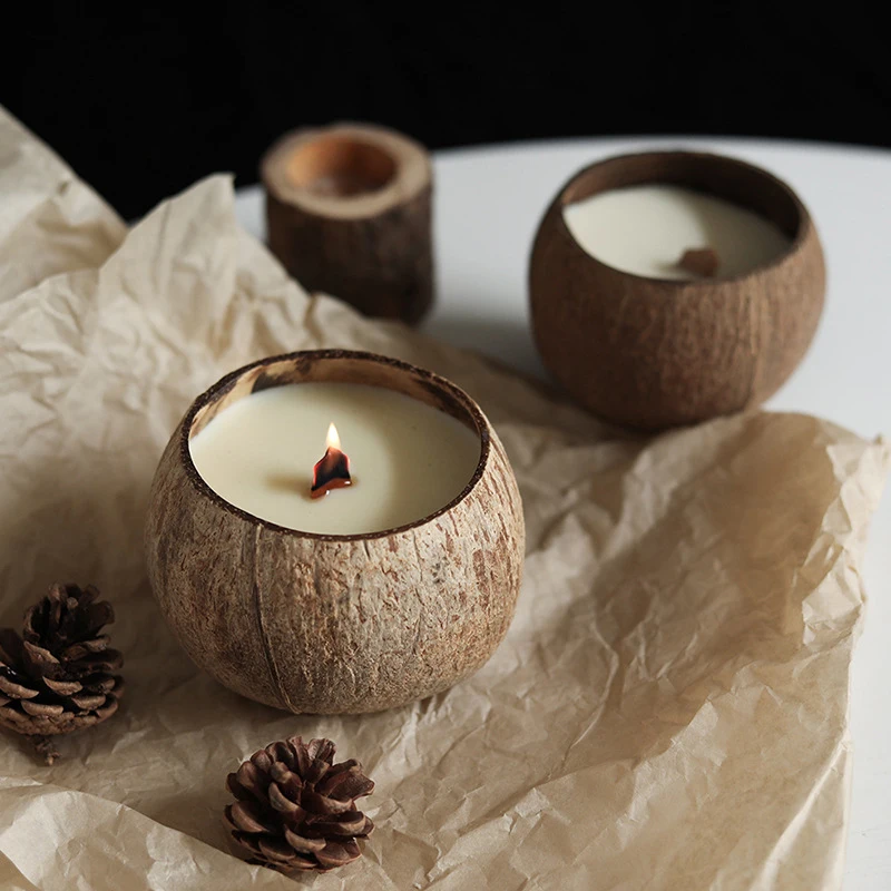 New Natural Handmade Coconut Shell Scented Candles Niche High-end Fragrance Men And Women Birthday Gift Proposal Wedding Gift