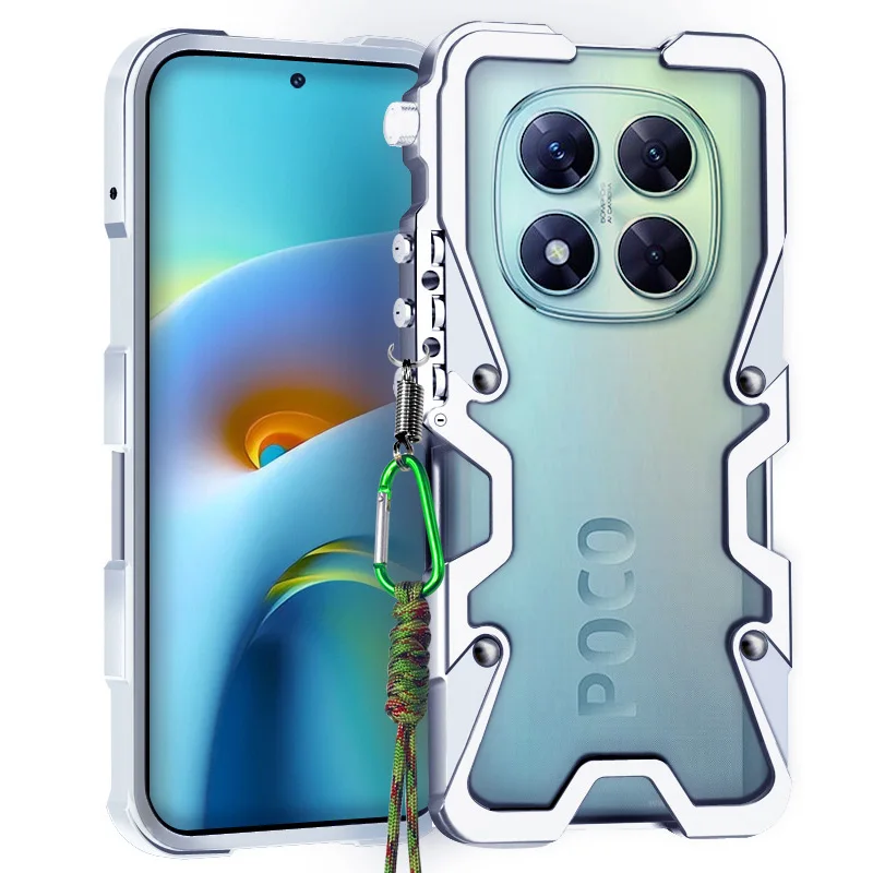 Armor Screw Metal Frame Shockproof Cover For Xiaomi 14 Ultra 13T 14T 13 Poco X7 Pro ,Redmi Turbo 4 Aluminium Bumper Cases Fundas