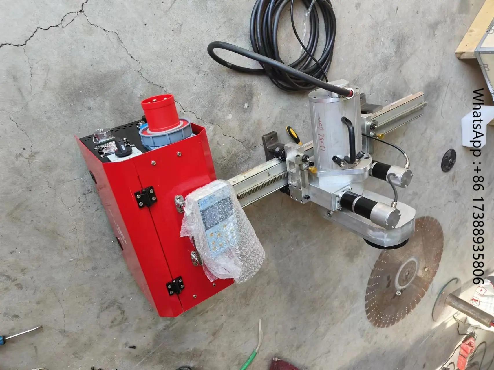 New Wholesale Hydraulic Concrete Cutter Wall Saw Machine Pump Engine Low Vibration 7280W 320mm Depth Long Lifetime 220V