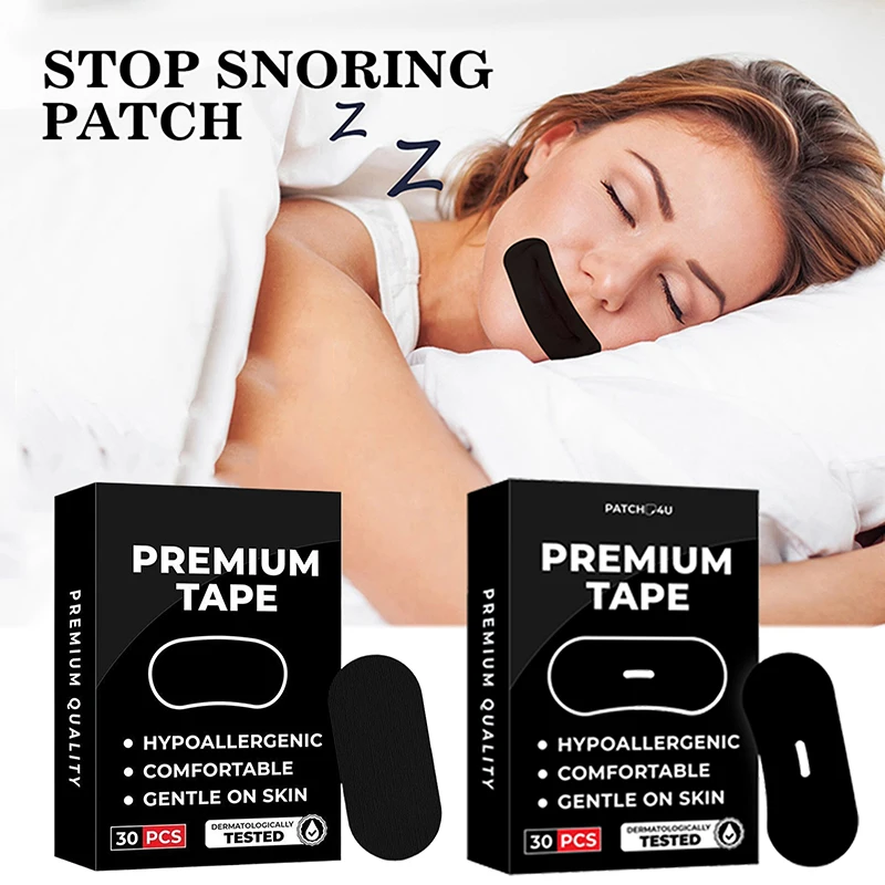 【B】30Pcs Anti Snoring Sleep Mouth Tape Best Breathing Nasal Strips  Grade Improved Sleeping Keep Mouth Close Prevent Snoring