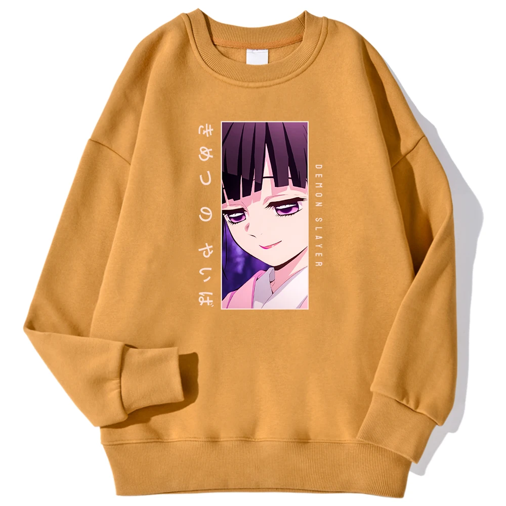 Tsuyuri Kanao Demon Slayer Print Man Sweatshirt Casual Comfortable Warm Hoodie Street Fashion Pullover Autumn Fleece Clothes