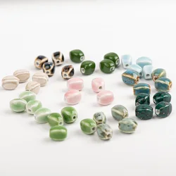 13# 20pcs Candy Colors Special Ceramic DIY Beads Unique Shape Scattered Beads Colorfull glaze bead for jewelry making #MY323