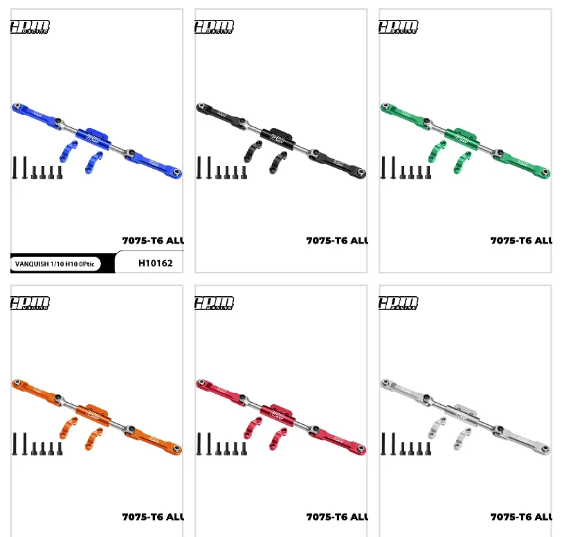 

GPM 7075-T6 Alloy Front Steering Link Set For VANQUISH PRODUCTS 1/10 H10 OPTIC KIT
