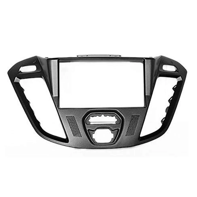 2-DIN Car Head Unit Fascia Facia Installation Dash Kit for Ford Transit Custom, Tourneo Custom 2012+ ( Black