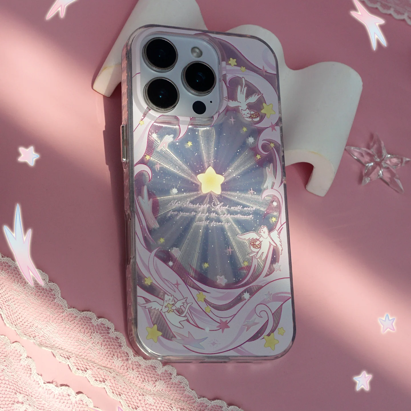 

Phone Case for iPhone 17 Air 16 15 Pro 14 13 Pro Max 12 11 Plus XR Xs Max Camera Full Cover Protection Female Angle Kitten