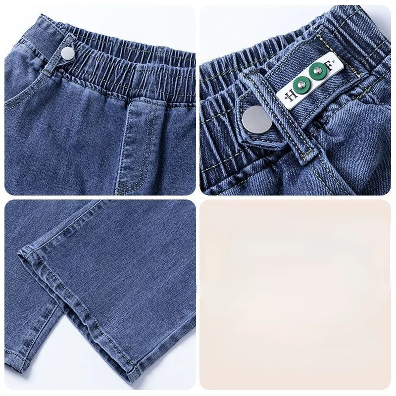 2023 neue Jeans Frauen Frühling Herbst hohe Taille lose gerade Bein Hosen weites Bein Hosen zeigen dünne vielseitige lässige lange Hosen