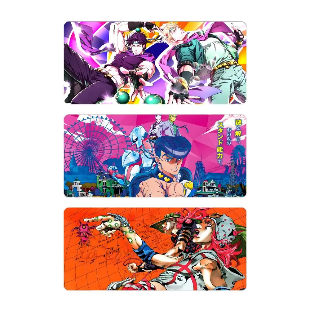 Cool Anime J-JoJo's Bizarre Adventure Mouse Pad Large Gaming Mousepad with Stitched Edges Thickened Desk Mat PC