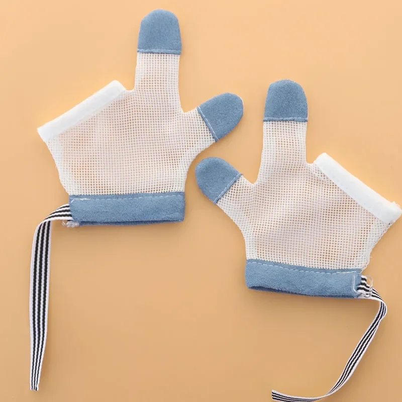 2PCS Infant Children Anti Biting Eat Hand Protection Gloves Prevent Kids Baby From Fingers Help Stop Sucking Nails Harmless Suit