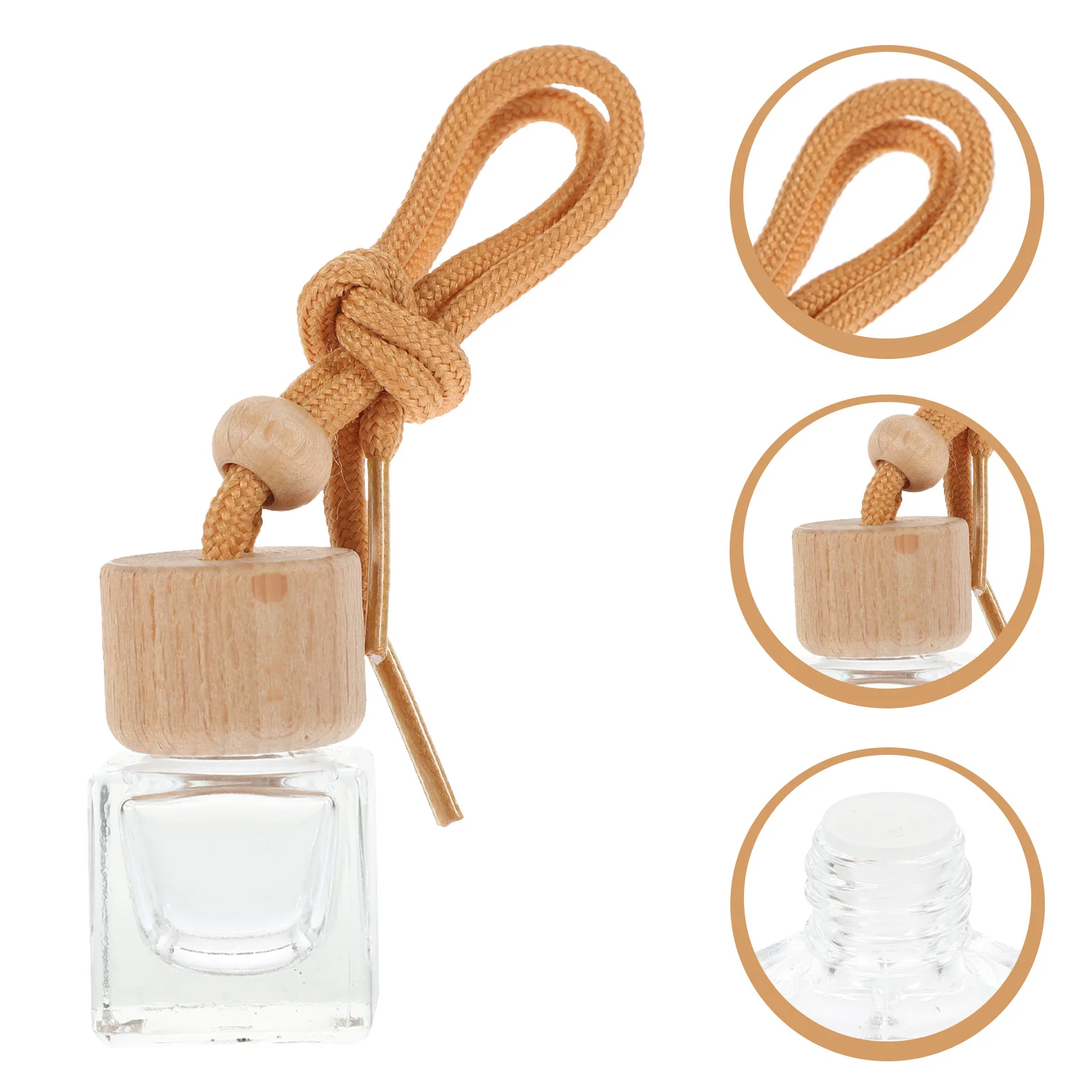 

10pcs Perfume Bottle Pendants Glass Car Air Freshener Refillable Essential Oil Bottles Hanging Diffuser For Car Accessories