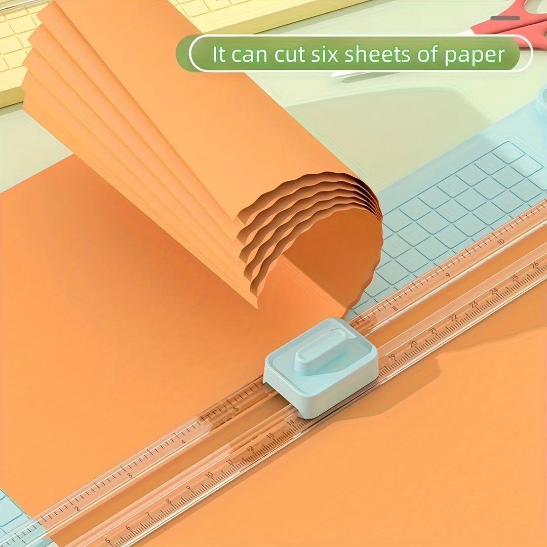 قطعة واحدة من قاطعة الورق اليدوية 4 في 1 مع 4 شفرات - أداة قطع دقيقة محمولة للاستخدام المنزلي والمدرسة والمكتب