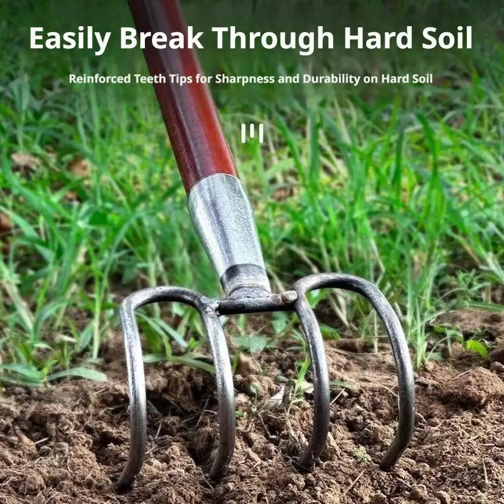 1/2pcs Multifunctional thickened manganese steel slag rake for plowing land and agricultural use on construction sites