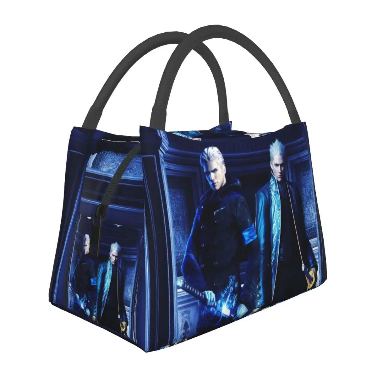 Vergil From The Devil May Cry Series Lunch Bags Insulated Bento Box Resuable Lunch Tote Picnic Bags Cooler for Woman Kids Office