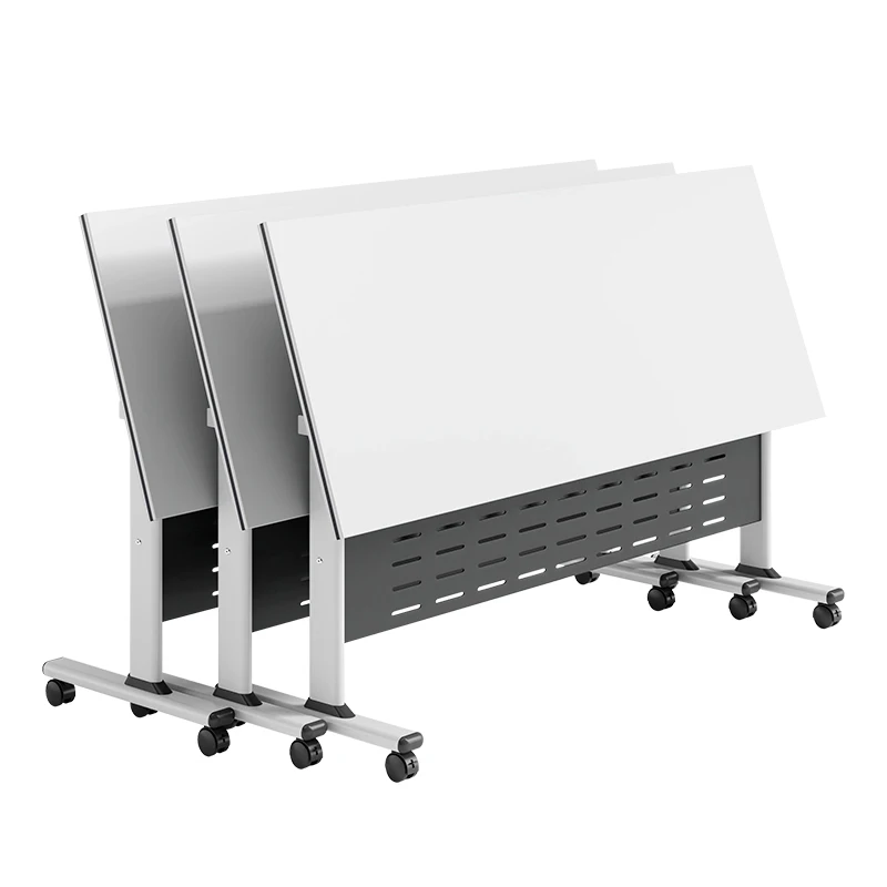 

Folding Conference Training Table Foldable Table and Chair Combination Double Office Long Strip Wheeled Mobile Folding Table