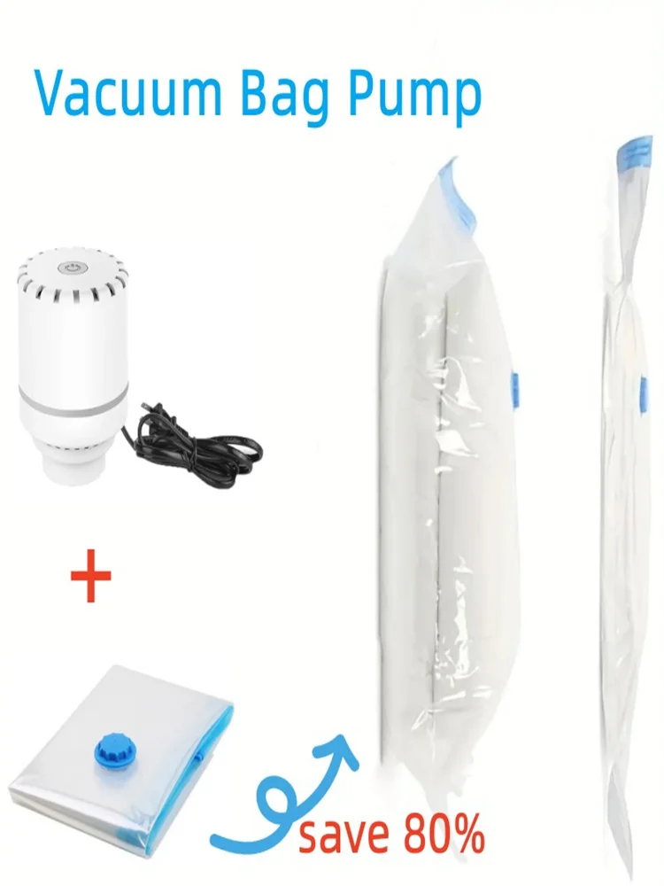 Pompe à vide électrique pour sacs compressibles, mini-scelleuse sous vide de voyage, machine de rangement pour vêtements, économiseur d'espace