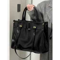 Fashion Tote Bag Women's New PU Light Luxury Popular Commuter Large Capacity Single Shoulder Crossbody Bag