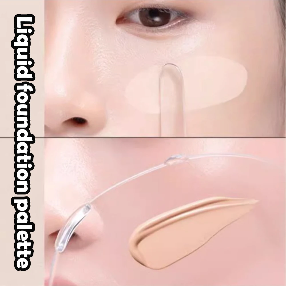 لوحة كريم أساس سائل قابلة للطي من الأكريليك مجموعة أدوات مكياج خلط كريم قضيب مجموعة تخزين لوحة اختبار مستحضرات التجميل ملحقات التجميل