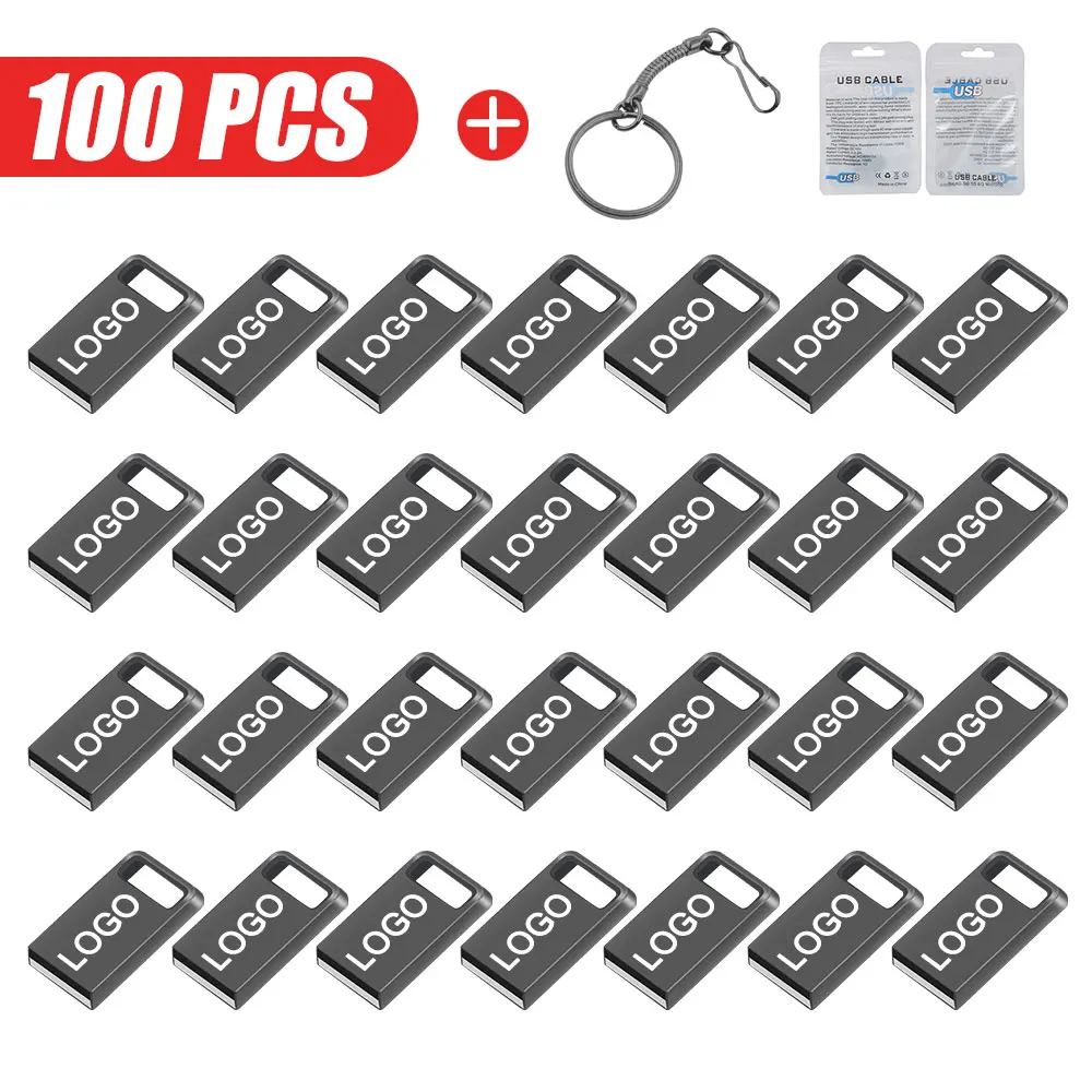 

100pcs/lot Hight Quality USB 2.0 Flash Drive pen drive 64GB 32GB 16GB 8GB Pendrive Usb Memory Stick Free Logo Photography Gift