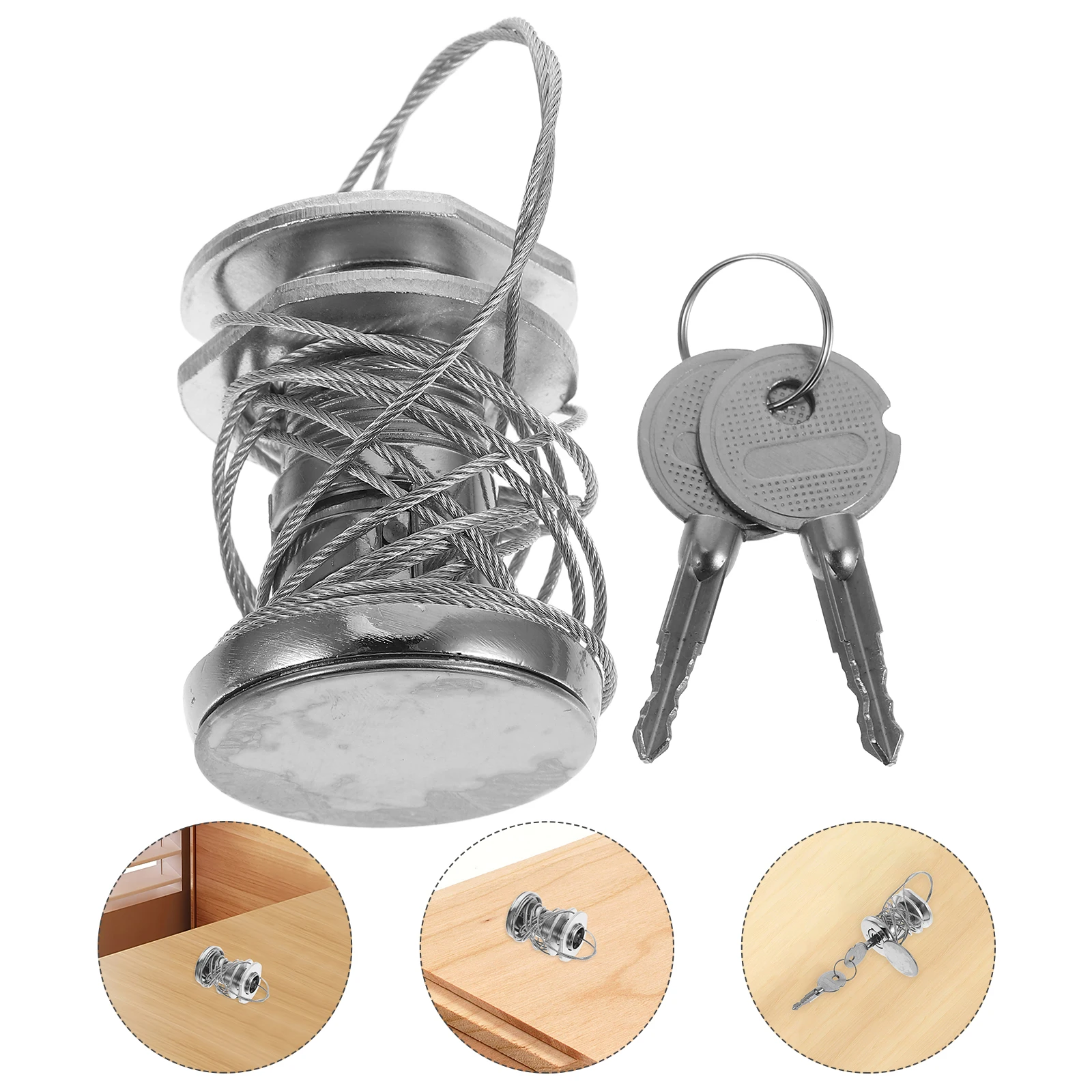 

1 Set Heavy Duty Copper Core Steel Wire Emergency Release Anti Theft Weather Resistant Security Replacement Durable Side For
