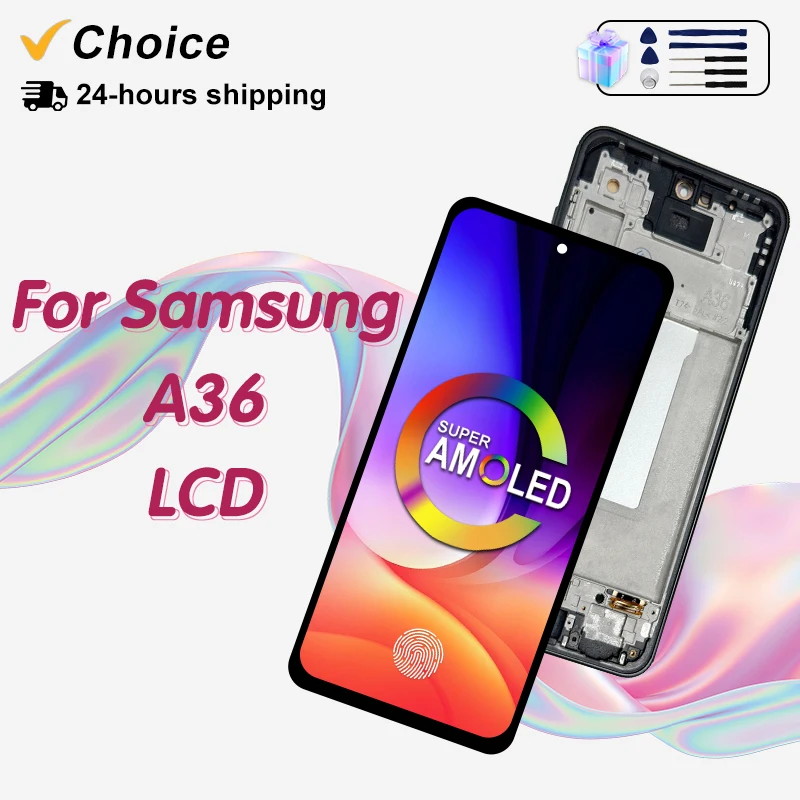 AAA+ High Quality For Samsung Galaxy A36 5G LCD A366E Display Touch Screen Digitizer A366 LCD SM-A366B SM-A366U Assembly Parts