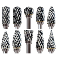 Carbide Burr Set Dremel Rotary Tool 10Pcs Die Grinder Bits Rotary File 1/8\