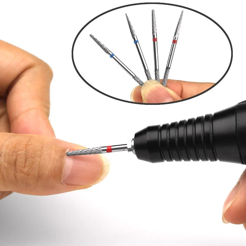 Multifunctionele boor onder de nagel Dubbele uiteinden Wolfraamcarbide scherpe nagelgel Verwijder exfoliatorpeeling