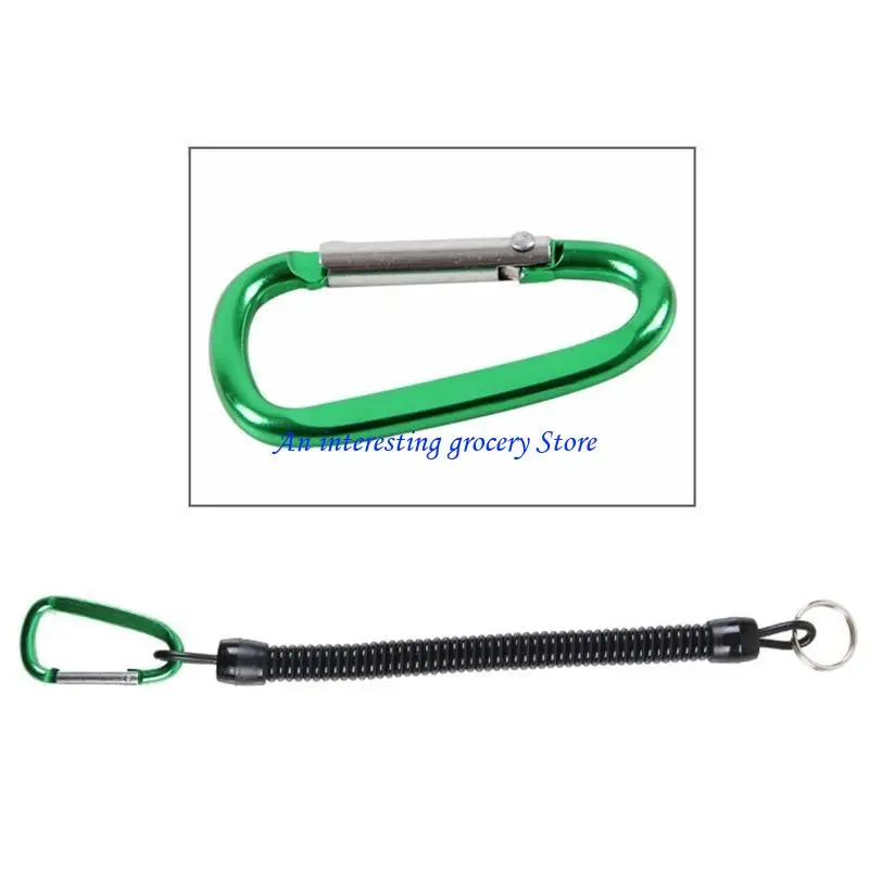 652D Set of 2,Anti-lost Spring Coil Lanyard Rope Spearfishing Parts