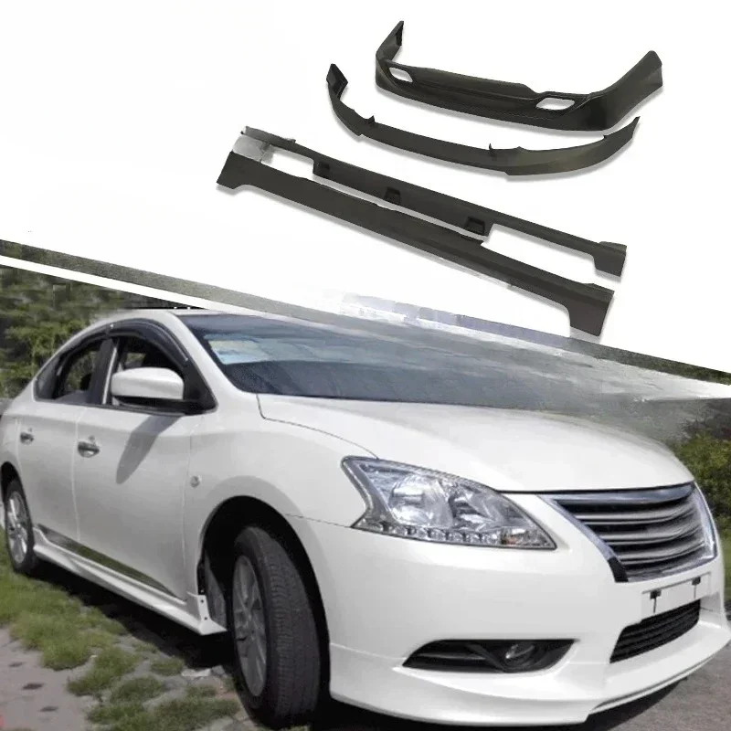Taiwan Style Car Body Kits Front Bumper Lip Rear Diffuser Lip Side Skirts for  Sylphy 2012 2013 2014 Exterior Accessory