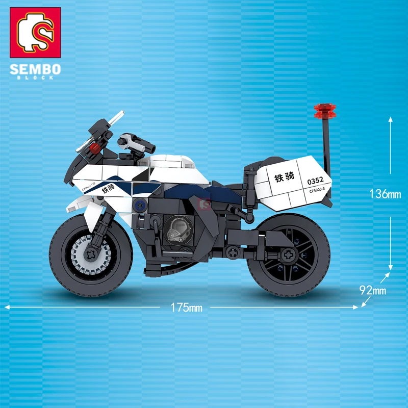 SEMBO BLOCK Small/Big Scale Superbike Motorcycle Building Blocks Vehicle Model Motorbike Bricks Toys Gift For Kids Adults