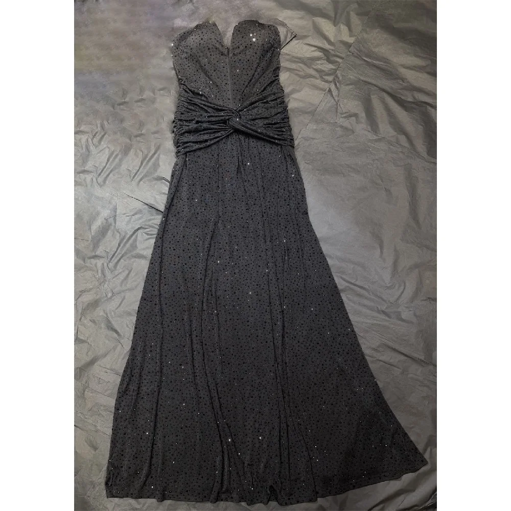 Abito da sera senza spalline da donna estivo 2026, gioielli con diamanti, corsetto, abito da donna, reggiseno lungo da festa di nuova moda Y2K