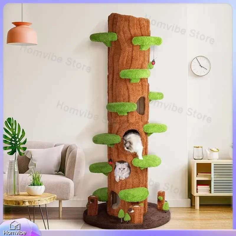 Large Cat Tree Tower Multi Level Cat Climbing Frame Condo Apartment with Scratching Posts Nest Bed Furniture for Indoor Cats
