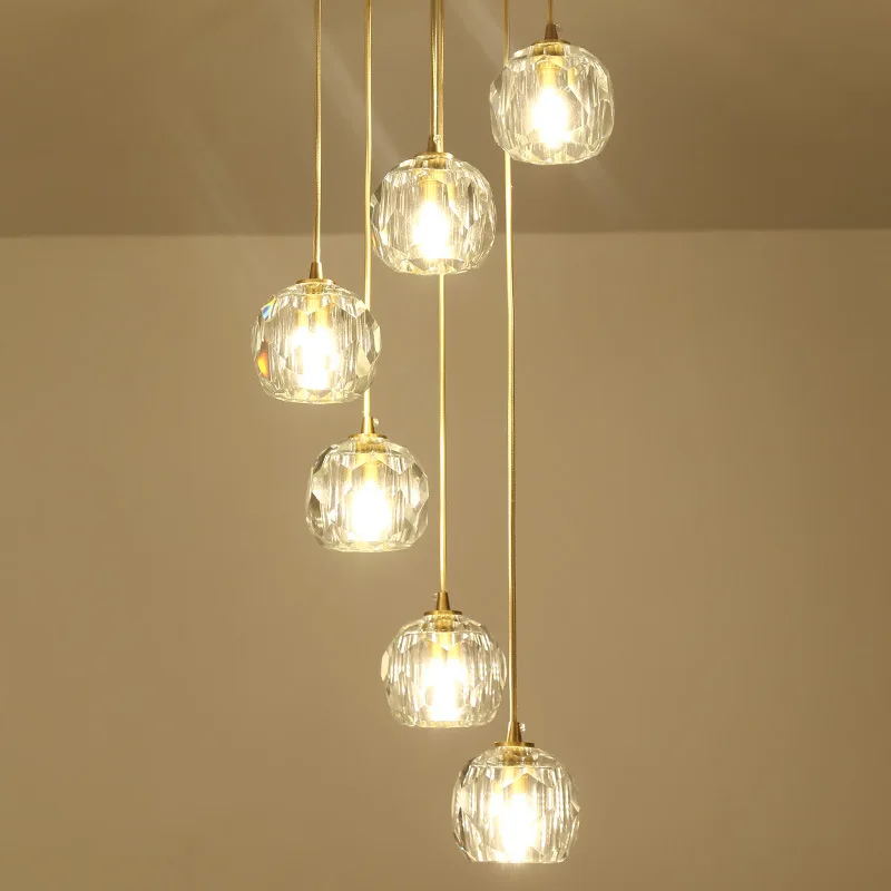 Luxury Crystal Pendant Lamp, Nordic Post-Modern LED Designer Lamp for Dining Room, Bar, Shop Window