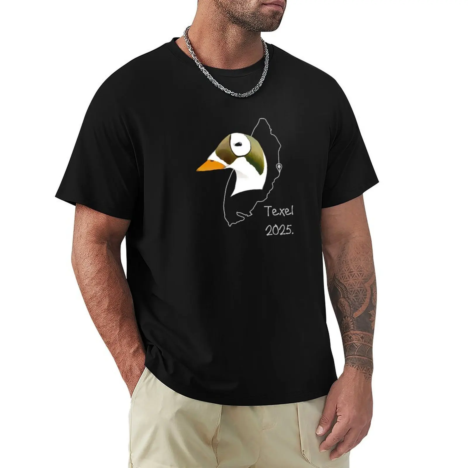 Adult breeding plumage male Spectacled Eider T-Shirt t shirts for man pack cotton T-Shirt